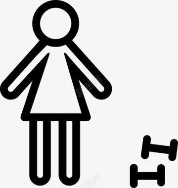 女孩锻炼女人观点图标图标