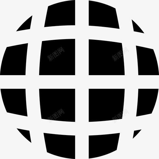 带网格形状地球图标的地球圈svg_新图网 https://ixintu.com 地球图标的地球圈 带网格 形状