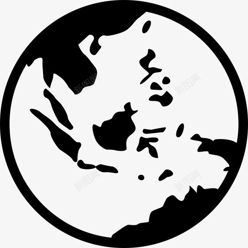 地球仪形状基本图标svg_新图网 https://ixintu.com 地球仪 基本图标 形状