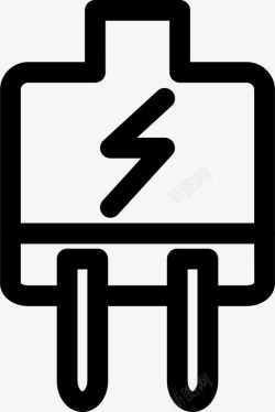 工业用电电充电插座图标高清图片