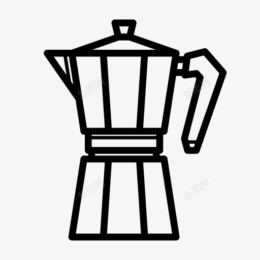 莫卡壶麦奇尼塔小型机器图标svg_新图网 https://ixintu.com 厨房用具 咖啡机 啤酒机 小型机器 早餐机 浓缩咖啡机 莫卡壶 麦奇尼塔