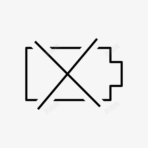 没有电池图标svg_新图网 https://ixintu.com 没有电池