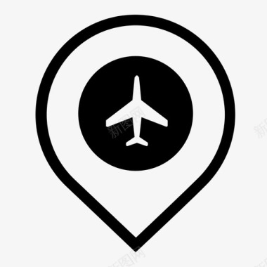 机场跑道飞机图标图标