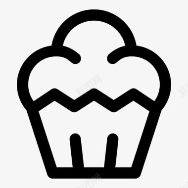 纸杯蛋糕烘焙食品生日图标图标