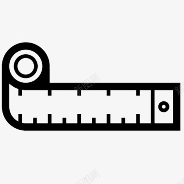 卷尺运动缝纫图标图标