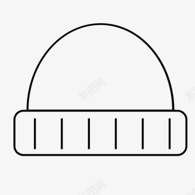 帽子冬帽宽图标图标