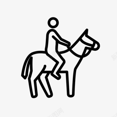 骑马跳马小跑图标图标