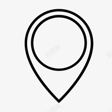地图别针旅行智能手机图标图标