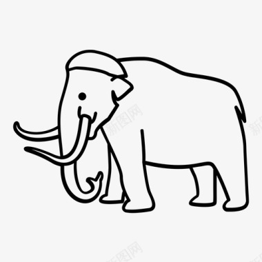 猛犸象动物大型图标图标