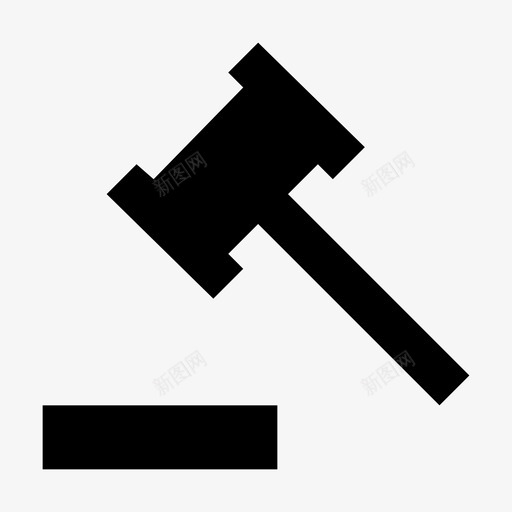 木槌法律法官图标svg_新图网 https://ixintu.com 休会 城市元素材料设计图标 拍卖锤 木槌 法官 法律 法院 砰 锤子