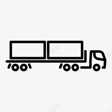 半拖车卡车货车卡车图标图标