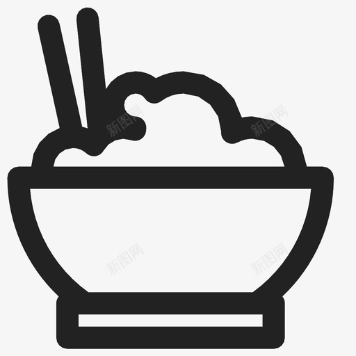 餐亚洲人碗图标svg_新图网 https://ixintu.com 亚洲人 晚餐 盘子 碗 筷子 米饭 面条 食物 餐