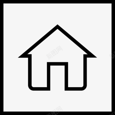 住宅屋顶房地产图标图标