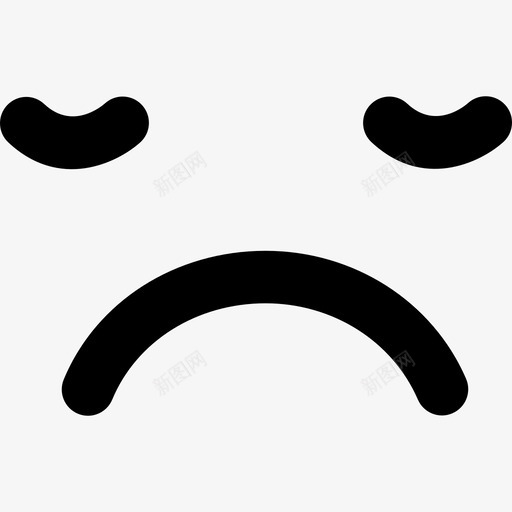 悲伤困倦的表情符号脸方界面情绪正常图标svg_新图网 https://ixintu.com 悲伤困倦的表情符号脸方 情绪正常 界面
