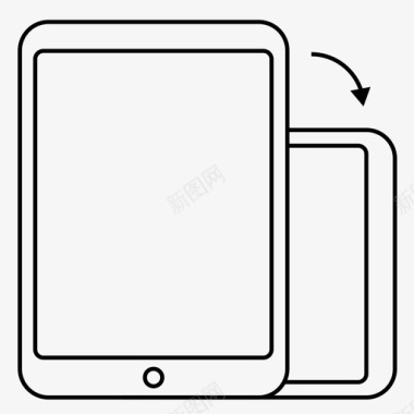 横向定位平板电脑平板电脑枢轴图标图标