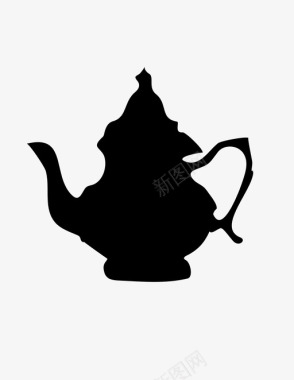雄伟的茶壶咖啡茶图标图标
