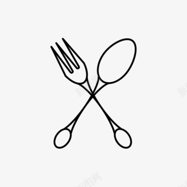 餐厅餐具晚餐图标图标