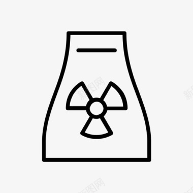 核电站减法放射性污染图标图标