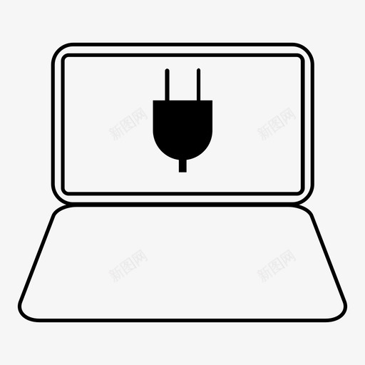 充电笔记本电脑苹果图标svg_新图网 https://ixintu.com 充电笔记本电脑 苹果