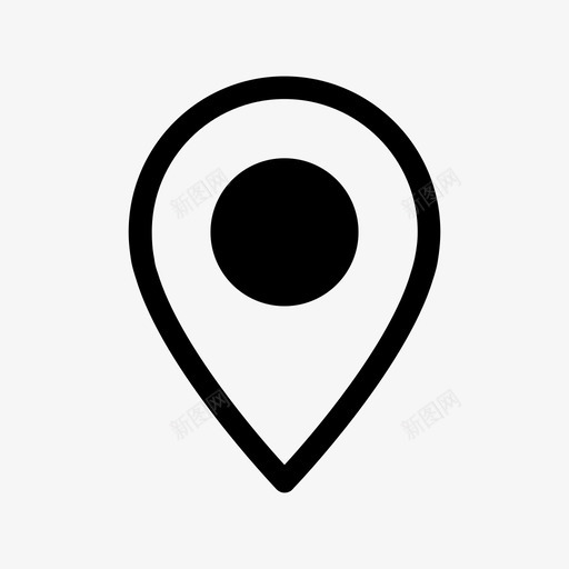 地图针圆点图标svg_新图网 https://ixintu.com 占位符 圆 地图针 定位器 方向 标记 泪滴 点 项目