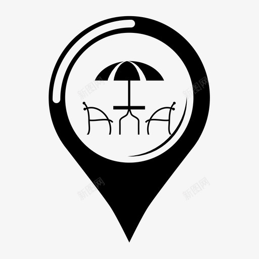 就餐区开始标志图标svg_新图网 https://ixintu.com gps 位置 十二生肖 地图 地图标记1 就餐区 开始 打开 标志 点击 餐厅