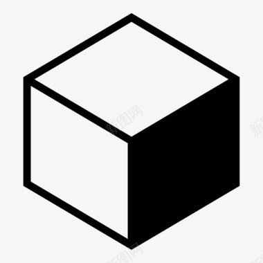 立方体正方形阴影图标图标