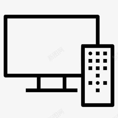 电视屏幕遥控器图标图标
