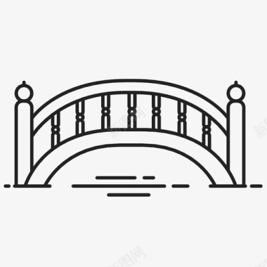桥梁高架桥跨度图标图标