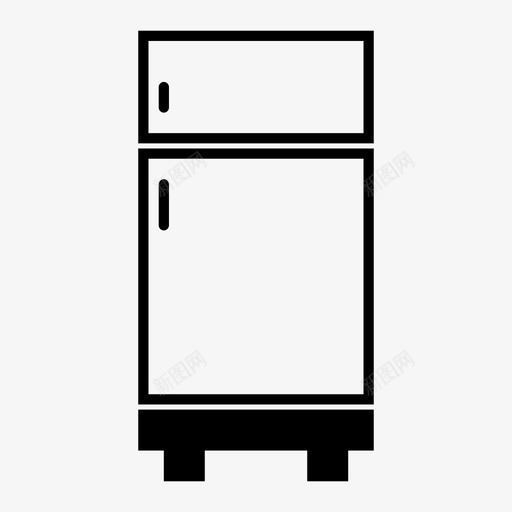 冰箱储存保存图标svg_新图网 https://ixintu.com 保存 储存 冰箱 双门 指示 新 新鲜 标记 检查 橱柜 食品