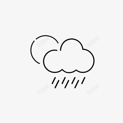 雨天太阳暴风雨图标svg_新图网 https://ixintu.com 下雨 倾盆大雨 多云 天气 太阳 小雨 暴风雨 薄雾 降水 雨天