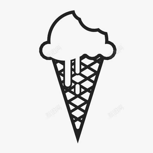 冰淇淋筒冷的食物图标svg_新图网 https://ixintu.com 冰淇淋筒 冰箱 冷的 夏天 热的 甜的 糖 食物