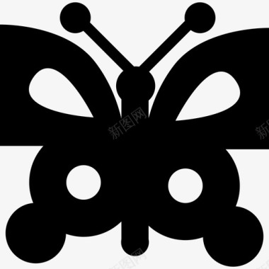 创意蝴蝶俯视形状的大体轮廓动物蝴蝶图标图标