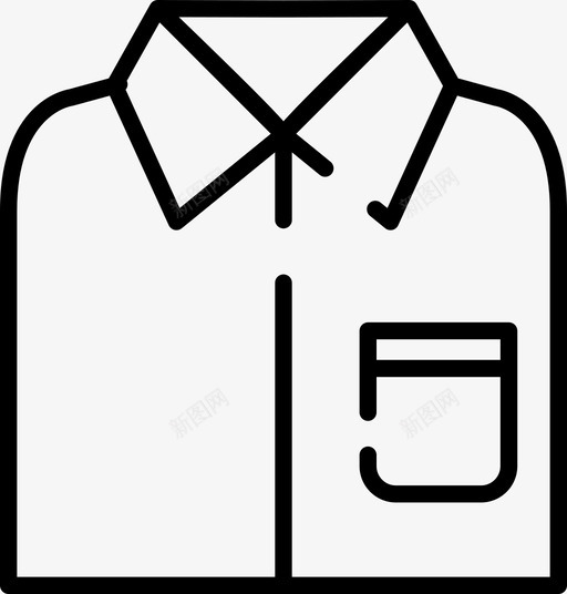 衬衫领带西装图标svg_新图网 https://ixintu.com T恤 口袋 时装 服装 棉质 男士 衬衫 西装 领带