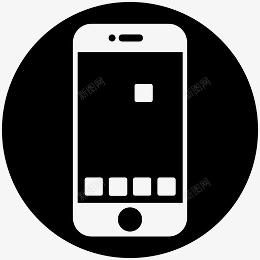 iphone应用程序黑色智能手机应用程序图标svg_新图网 https://ixintu.com iphone应用程序 黑色智能手机应用程序