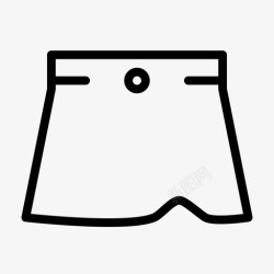 剪裁衣服裙子迷你裙洗衣房图标高清图片