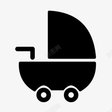 婴儿车父母母亲图标图标