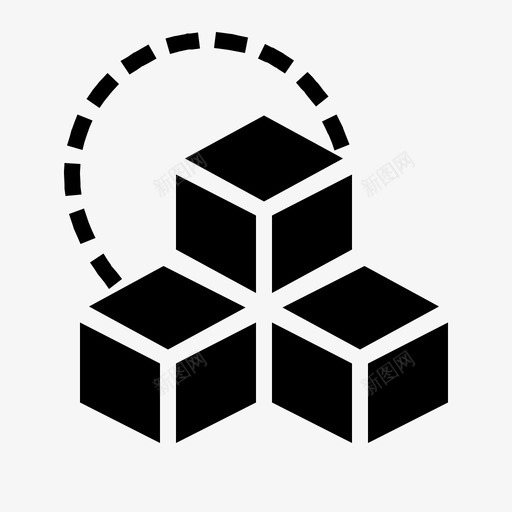 立方体系统魔方图标svg_新图网 https://ixintu.com 单元 块 搜索引擎优化开发第1卷固体 方块 立方体 系统 网页 设计 零件 魔方 魔法块