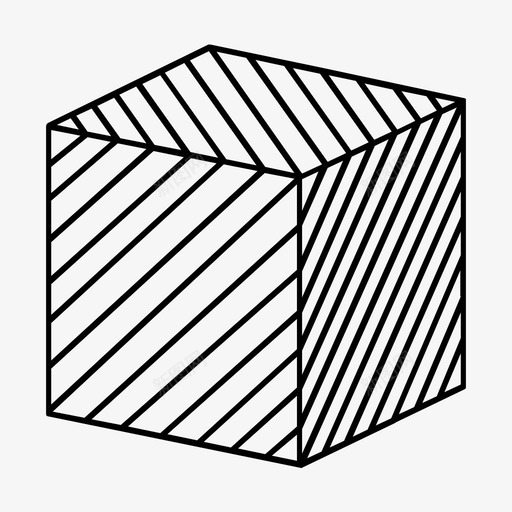 立方体多边形透视图图标svg_新图网 https://ixintu.com 几何体 几何形状 包 多边形 对角线 方块 方框 条纹 立方体 透视图 骰子