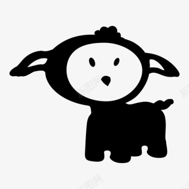 羊羔肉绵羊祭品图标图标