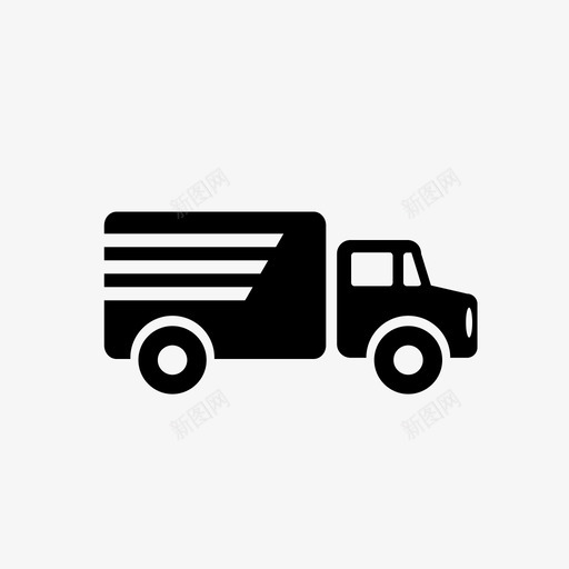 送货车货物搬运工图标svg_新图网 https://ixintu.com 搬运工 装运 货物 货车 车辆 运输 送货车