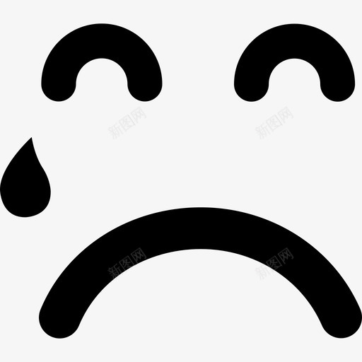 泪珠落在悲伤的表情界面情绪正常图标svg_新图网 https://ixintu.com 情绪正常 泪珠落在悲伤的表情 界面