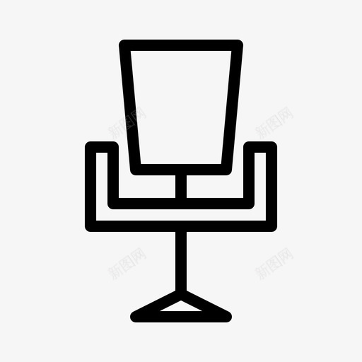 椅子转体造型图标svg_新图网 https://ixintu.com 办公室 工作 旋转 桌面 椅子 理发师 转体 造型