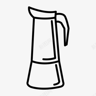 咖啡机盛装热液体壶形图标图标