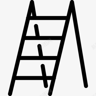梯子施工线图标图标