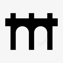 罗马柱图标柱廊古柱廊建筑图标高清图片