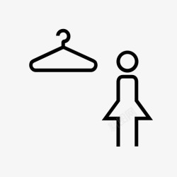 女士衣柜衣柜标记指示图标高清图片