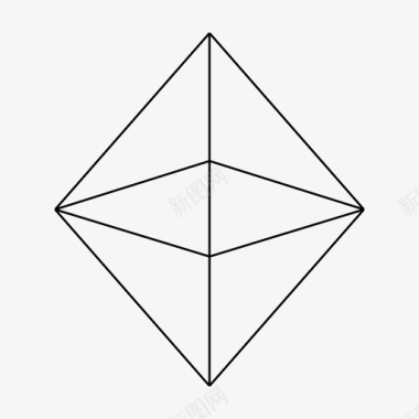 八面体减法神圣几何图标图标