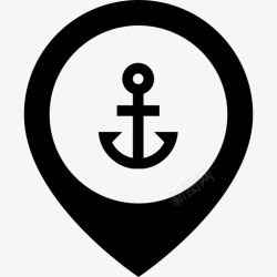 码头标志港口海港指针图标高清图片