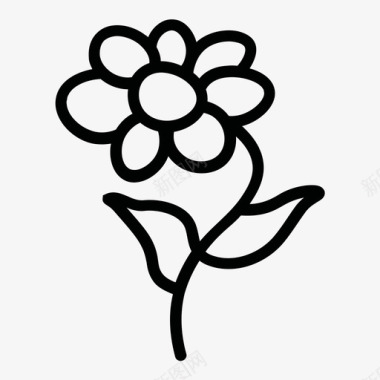 花朵手绘图标图标