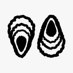 sumer牡蛎海鲜开放式图标高清图片
